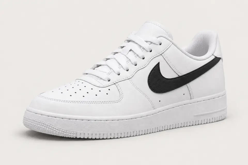 Air Force 1 Ado Fille coloris noir, vue de trois quarts