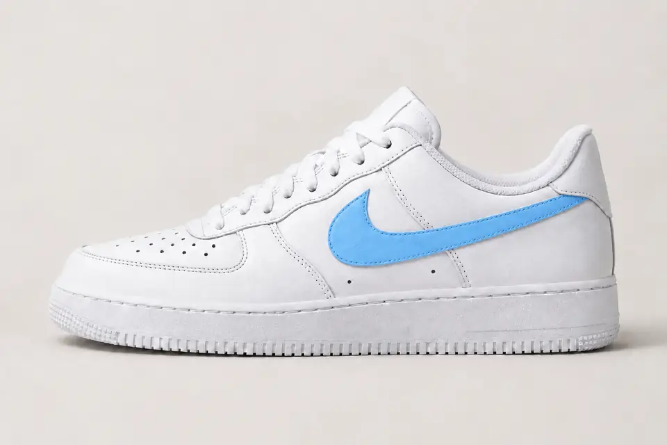 Air Force 1 Couple coloris bleu ciel, vue de profil
