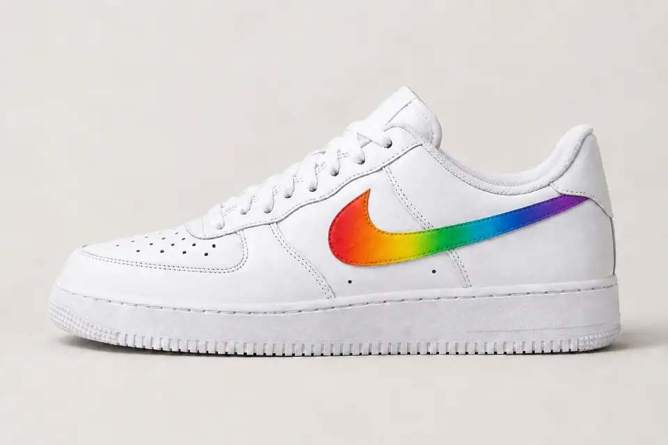 Air Force 1 Couple coloris multicolore, vue de profil
