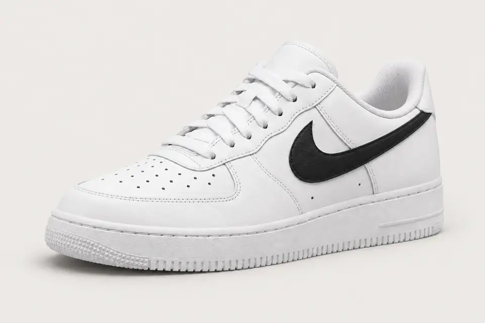 Air Force 1 Couple coloris noir, vue de trois quarts