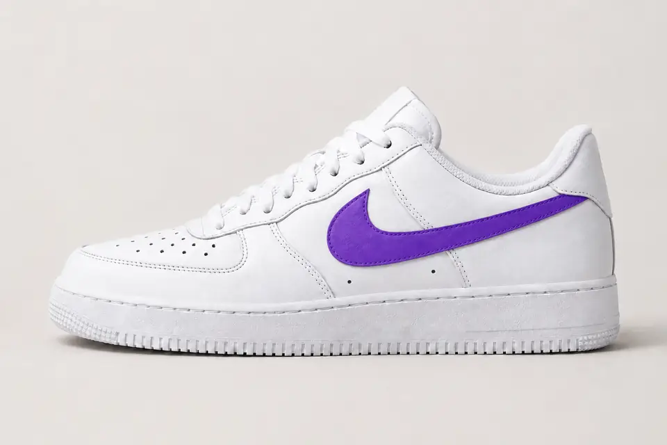 Air Force 1 Mauve Pastel coloris violet, vue de profil