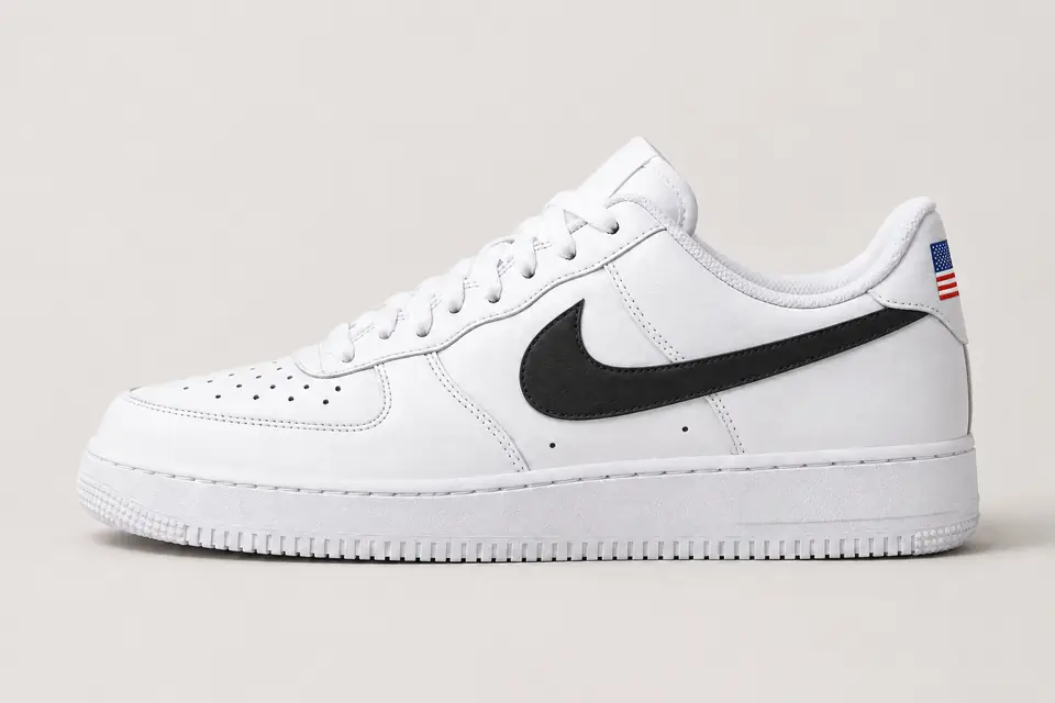 Air Force 1 Miami Vice coloris noir, vue de profil
