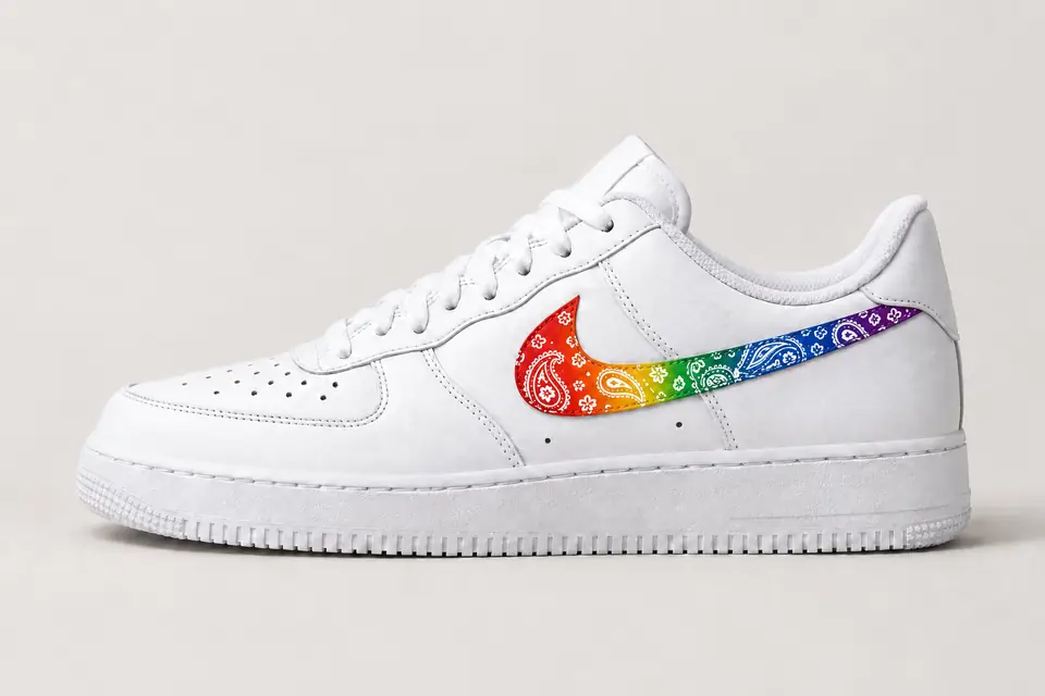 Air Force 1 Paisley Swoosh coloris multicolore, vue de profil