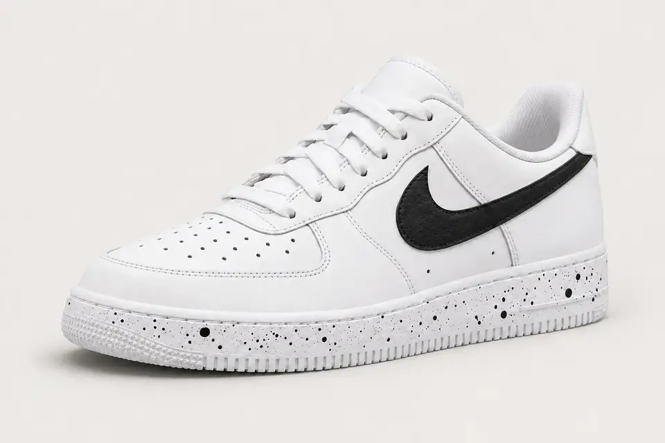 Air Force 1 Splash coloris noir, vue de trois quarts