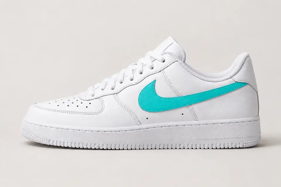 Air Force 1 Turquoise Femme coloris turquoise, vue de profil