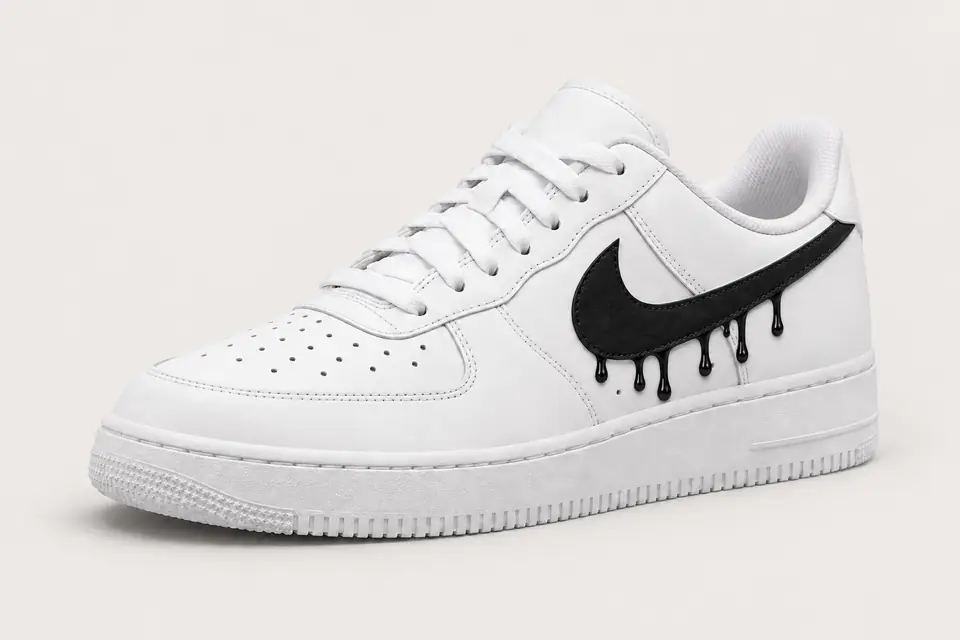 Air Force Bébé Drip coloris noir, vue de trois quarts
