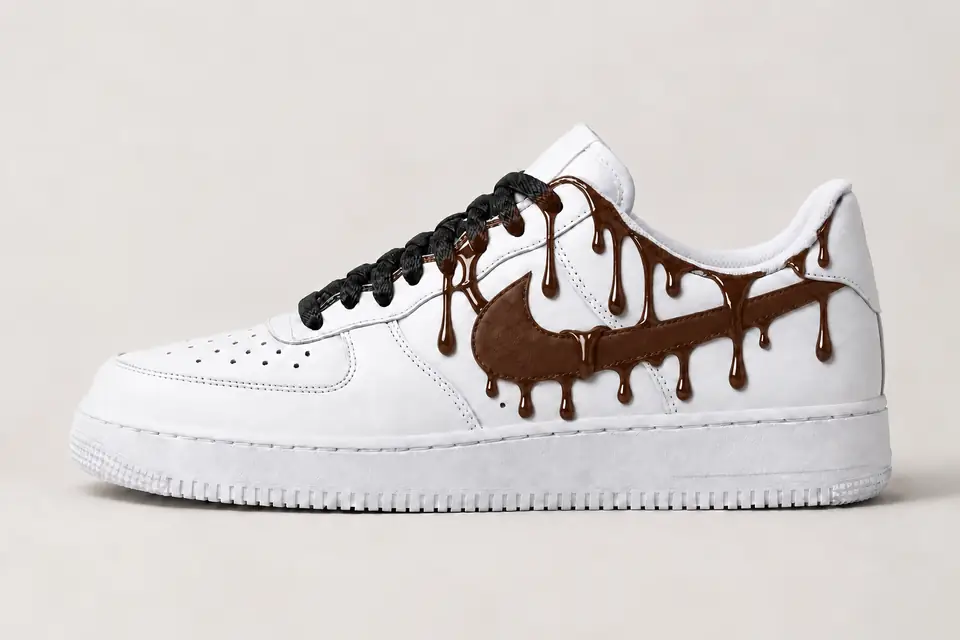 Air Force Corde Drip coloris marron, vue de profil