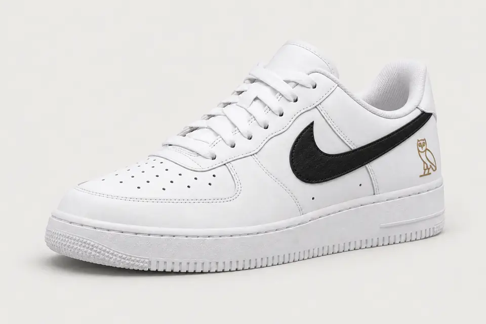 Air Force Drake coloris noir, vue de trois quarts