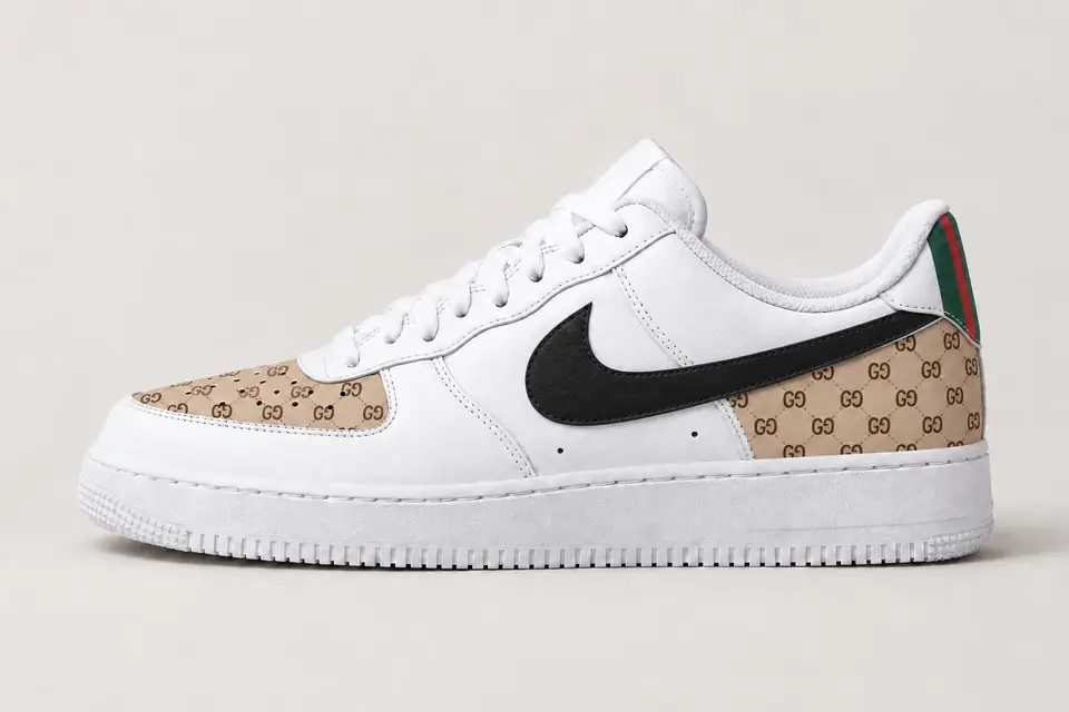 Air Force Gucci Noir coloris noir, vue de profil
