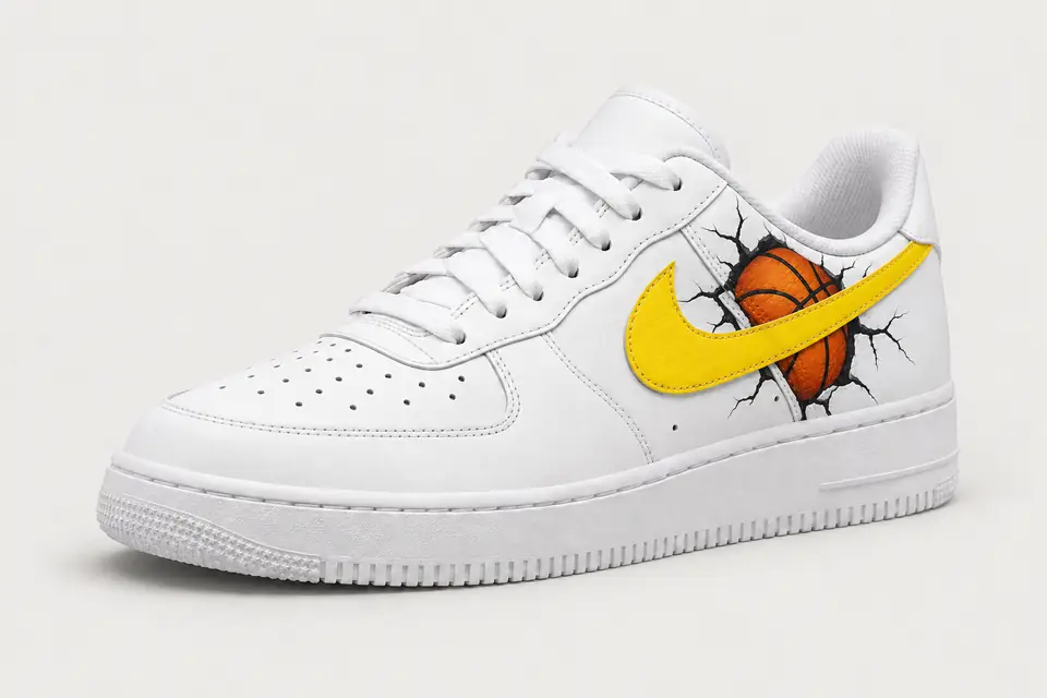 Air Force NBA Yellow coloris jaune, vue de trois quarts