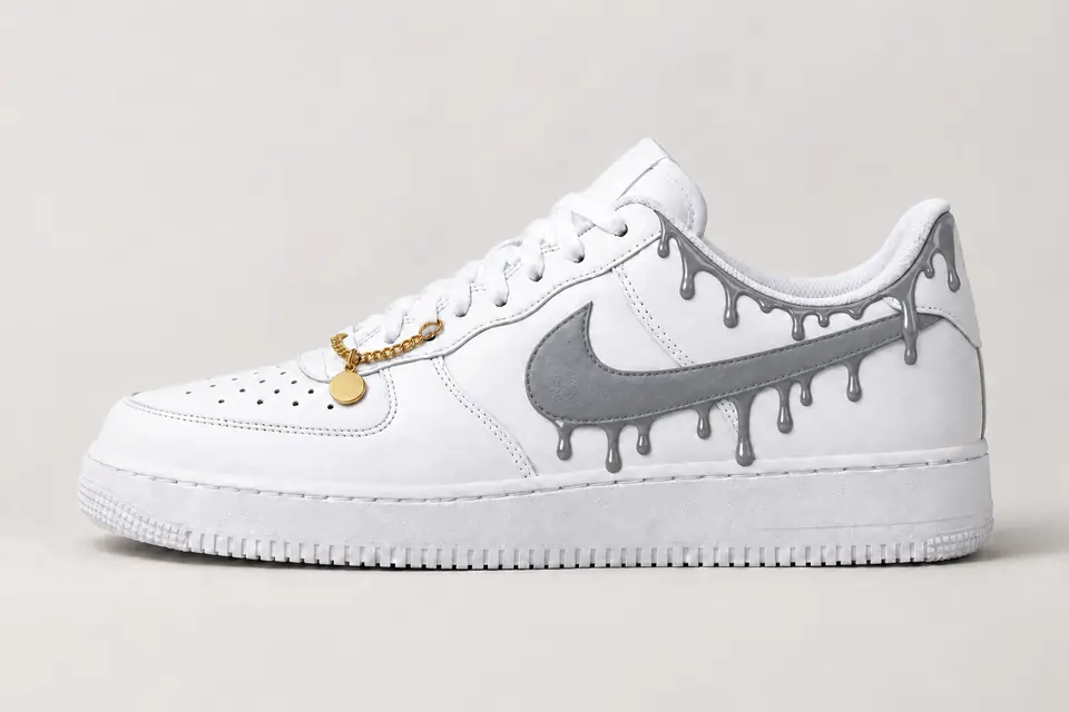 Air Force One Bijoux Drip coloris gris, vue de profil