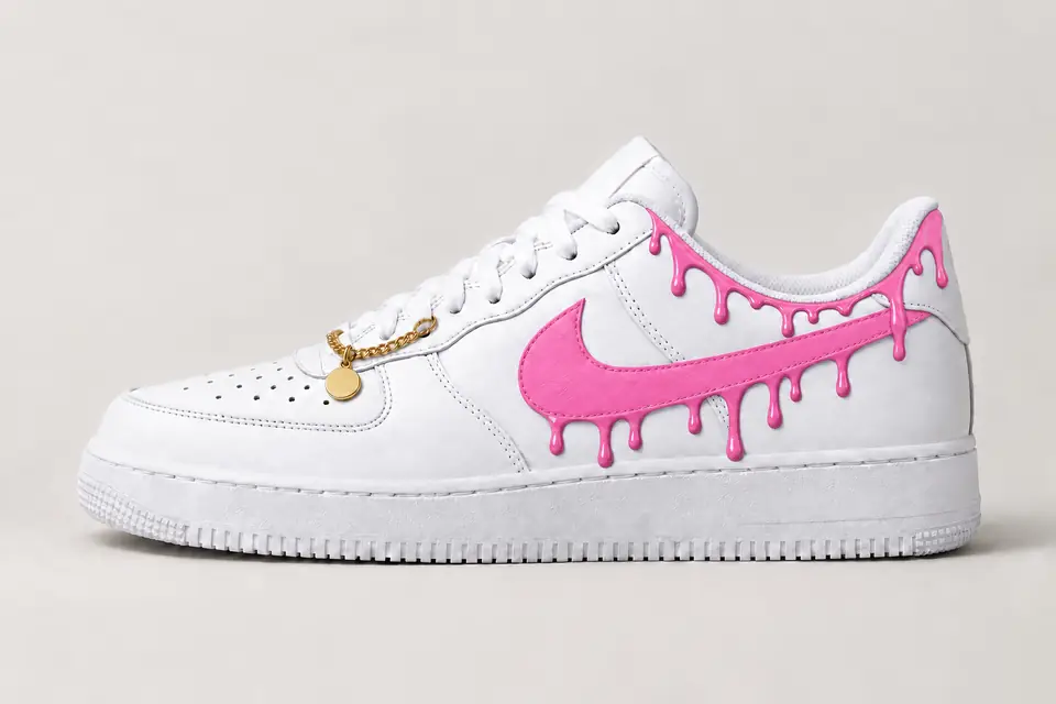 Air Force One Bijoux Drip coloris rose, vue de profil