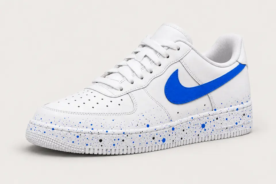 Air Force One Blue Splash coloris bleu, vue de trois quarts