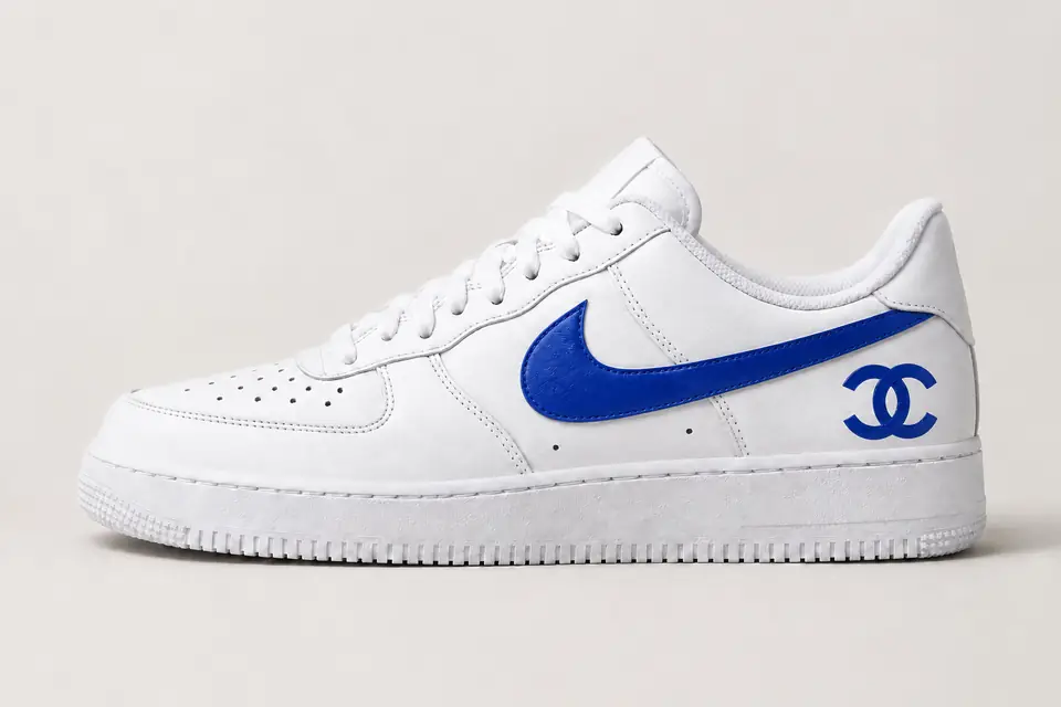 Air Force One Chanel coloris bleu, vue de profil