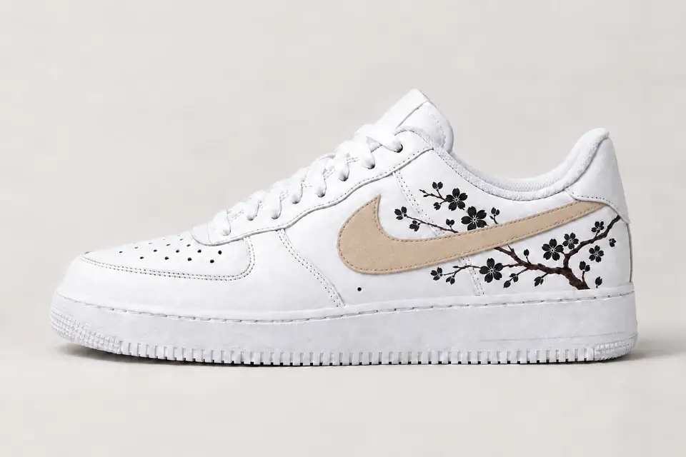 Air Force One Fleur de Cerisier coloris beige, vue de profil