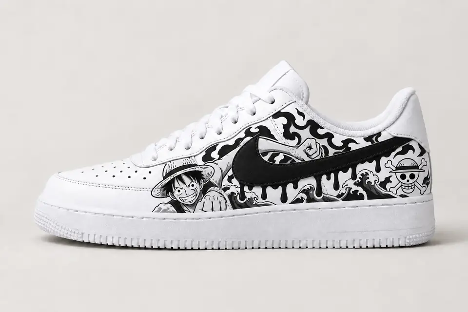 Air Force One Piece Drip coloris noir, vue de profil