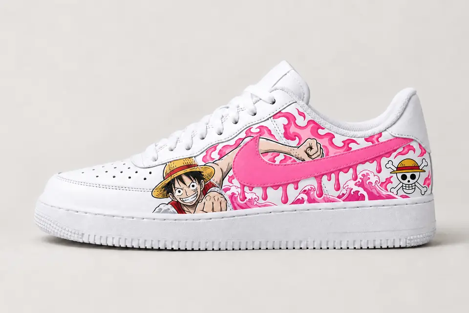 Air Force One Piece Drip coloris rose, vue de profil