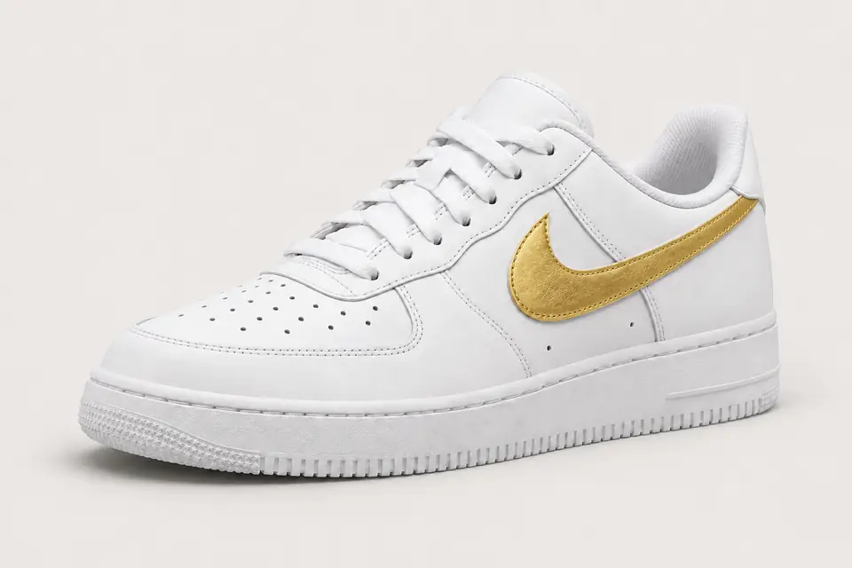 Air Force One Rose Gold Femme coloris or, vue de trois quarts
