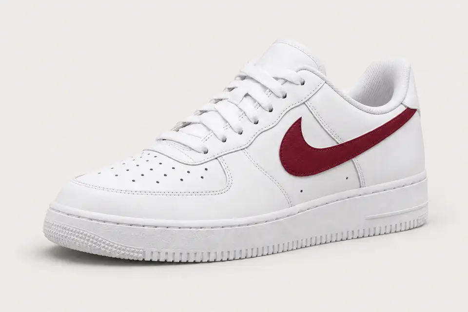 Air Force One Rouge Bordeaux coloris bordeaux, vue de trois quarts