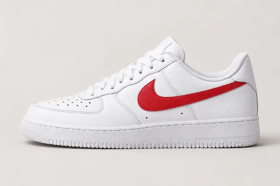 Air Force One Rouge et Blanche Femme coloris blanc, vue de profil