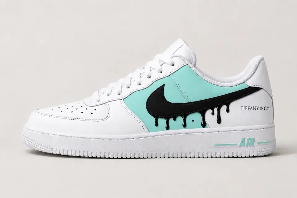 Air Force Tiffany Drip coloris noir, vue de profil