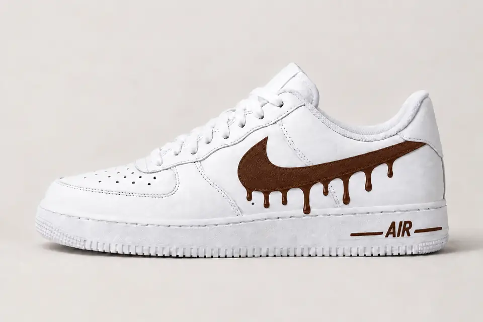 Air Force Tissu Drip coloris marron, vue de profil