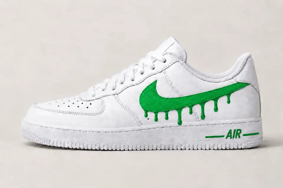 Air Force Tissu Drip coloris vert, vue de profil