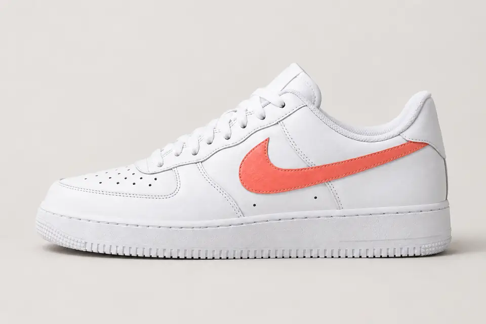 Nike Air Force 1 Corail coloris corail, vue de profil