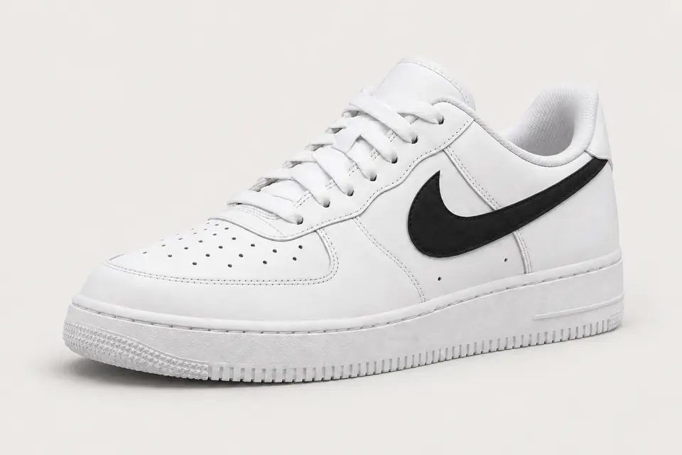 Nike Air Force 1 Fille Noir coloris noir, vue de trois quarts