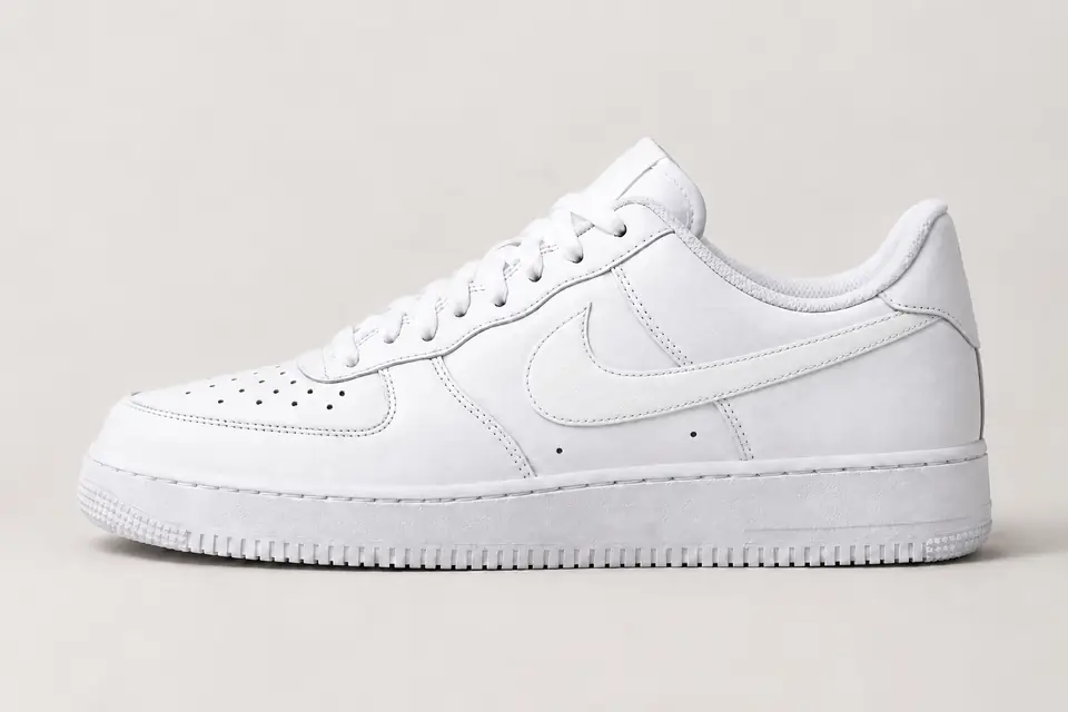 Nike Air Force 1 Junior Fille coloris blanc, vue de profil