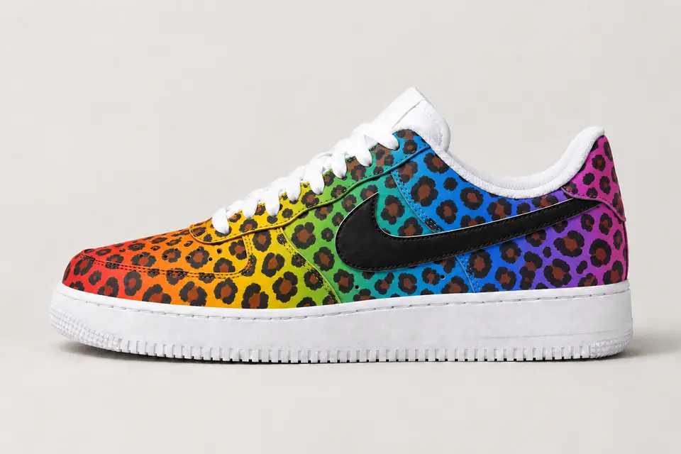 Nike Air Force 1 Léopard Femme coloris multicolore, vue de profil