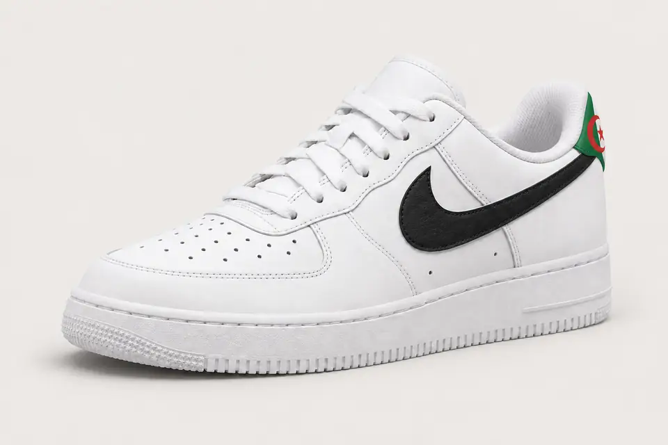 Nike Air Force Algérie coloris noir, vue de trois quarts