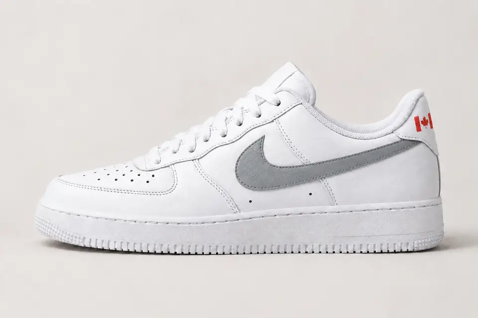 Nike Air Force Canada coloris gris, vue de profil